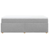 Box Spring Bed with Mattress Light Grey 90x200 cm Fabric 3285345