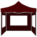 Professional Folding Party Tent with Walls Aluminium 2x2 m Bordeaux 48933