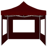 Professional Folding Party Tent with Walls Aluminium 2x2 m Bordeaux 48933