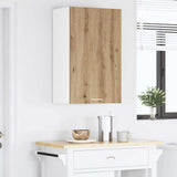 Hanging Cabinet with Door Artisan Oak and White 50 x 31 x 80 cm 884273