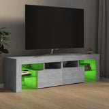 ZNTS TV Cabinet with LED Lights Concrete Grey 140x36.5x40 cm 804368