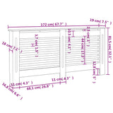 Radiator Cover White 172x19x81.5 cm MDF 284322