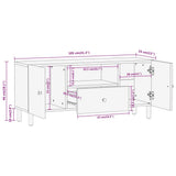 TV Cabinet 105x33x46 cm Solid Wood Mango 356905