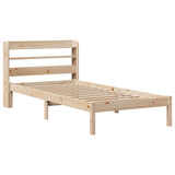 Bed Frame without Mattress 75x190 cm Small Single Solid Wood Pine 3306525