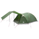 Cabin Tent with Roof Green 6-Person Polyester and Steel 42028583