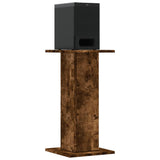Speaker Stands 2 pcs Smoked Oak 30x30x60 cm Engineered Wood 852658