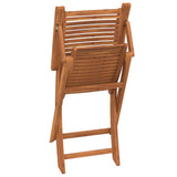 Folding Garden Chairs with Armrest 2 pcs Solid Wood Acacia 367698