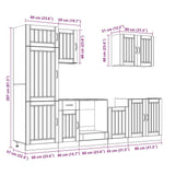 ZNTS 7 Piece Kitchen Cabinet Set Kalmar High Gloss White Engineered Wood 3314773