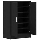 Shoe Cabinet Black Oak 60x35x92 cm Engineered Wood 862074