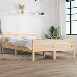 Bed Frame without Mattress Solid Wood 135x190 cm Double Double 814794