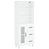 Highboard White 69.5x34x180 cm Engineered Wood 3189501