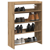 Shoe Rack Artisan Oak 60x25x81 cm Engineered Wood 859886