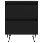 ZNTS Bedside Cabinet Black 40x35x50 cm Engineered Wood 826878