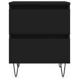 ZNTS Bedside Cabinet Black 40x35x50 cm Engineered Wood 826878