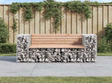 Garden Bench Douglas wood, Galvanised steel Solid douglas wood 834378