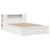 Bed Frame without Mattress White 120x200 cm Solid Wood Pine 3323420
