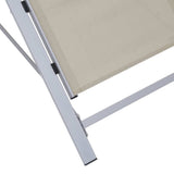 Sunlounger Textilene and Aluminium Cream 310535