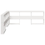 Bookcase Headboard L-Shaped White 200 cm Solid Wood Pine 859254