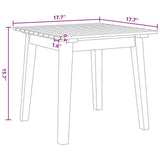 Garden Chairs with Table 3 pcs Black Solid Acacia Wood 3214433