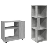 Corner Cabinet Concrete Grey 33x33x100 cm Engineered Wood 809030