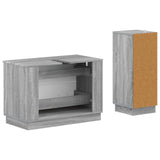 2 Piece Bathroom Cabinet Set HOORN Grey Sonoma Engineered Wood 3417717