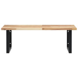 Basin Shelf Wall Mounted Steel and Solid Wood Acacia 3302889