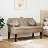 Chesterfield Bench Cappuccino 120.5 x 65 x 75 cm Faux Leather 42019283