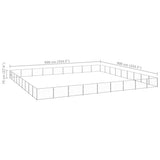 Dog Kennel Silver 81 m Steel 3082195