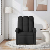 Massage Recliner Chair Black Fabric 371741