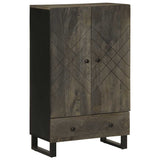 Highboard Black 60x33x100 cm Solid Wood Mango 4017714