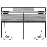 Storage Headboard with Shelf Grey sonoma 150 cm Engineered wood 859648