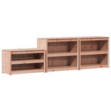 Outdoor Kitchen Cabinet MEPPEL 3 pcs White Solid Pine Wood 3443798
