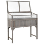 ZNTS Raised Bed with Greenhouse 110x54x120 cm Solid Fir Wood 316472