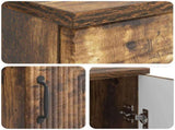 Desk with Shelf Smoked Oak 142.5 x 50 x 75 cm Engineered Wood 3414608