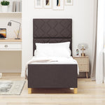 ZNTS Bed Frame Dark Brown 80x200 cm Fabric 3344763