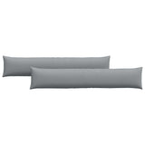 Sofa Pillows 2 pcs Light Grey 200 x 40 cm Fabric 42013868