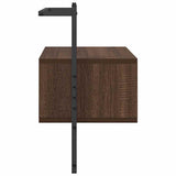 Bedside Cabinet Wall-mounted Brown Oak 35x30x51 cm Engineered Wood 833451