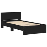 Bed Frame without Mattress with Headboard Black 100x200 cm 838618