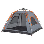 Camping Tent Dome 5-Person Grey and Orange Quick Release 4004148