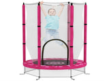4.6ft Toddler Trampoline w/ Safety Enclosure Net, for Indoor Outdoor Use, Ages 3-6 Years, Pink T3398P348075