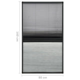 Plisse Insect Screen for Windows Aluminium 80x160 cm with Shade 148685