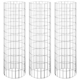 Circular Gabion Raised Beds 3 pcs Galvanised Steel 30x100 cm 152020