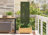 Garden Privacy Screen Olive green 32 x 140 cm Cold-rolled steel 876255