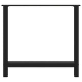 Dining Table Legs Black 2 pcs 70x cm Steel 4013308