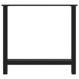 ZNTS Coffee Table Legs Black 2 pcs 70x cm Steel 4013308