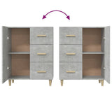 Sideboard Concrete Grey 69.5x34x90 cm Engineered Wood 812172