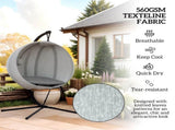 Hanging Egg Chair Outdoor Indoor Garden Swing Chair with Folding Basket, Garden Hanging Chair with T3398P328457