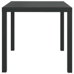 Garden Table Black 80x80x74 cm Aluminium and WPC 42790