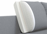 2-Seater Sofa Light Grey 188 x 81 x 89 cm Fabric 42048599