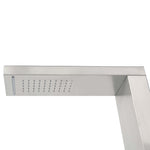 ZNTS Outdoor Shower with Tray WPC Stainless Steel 3051290